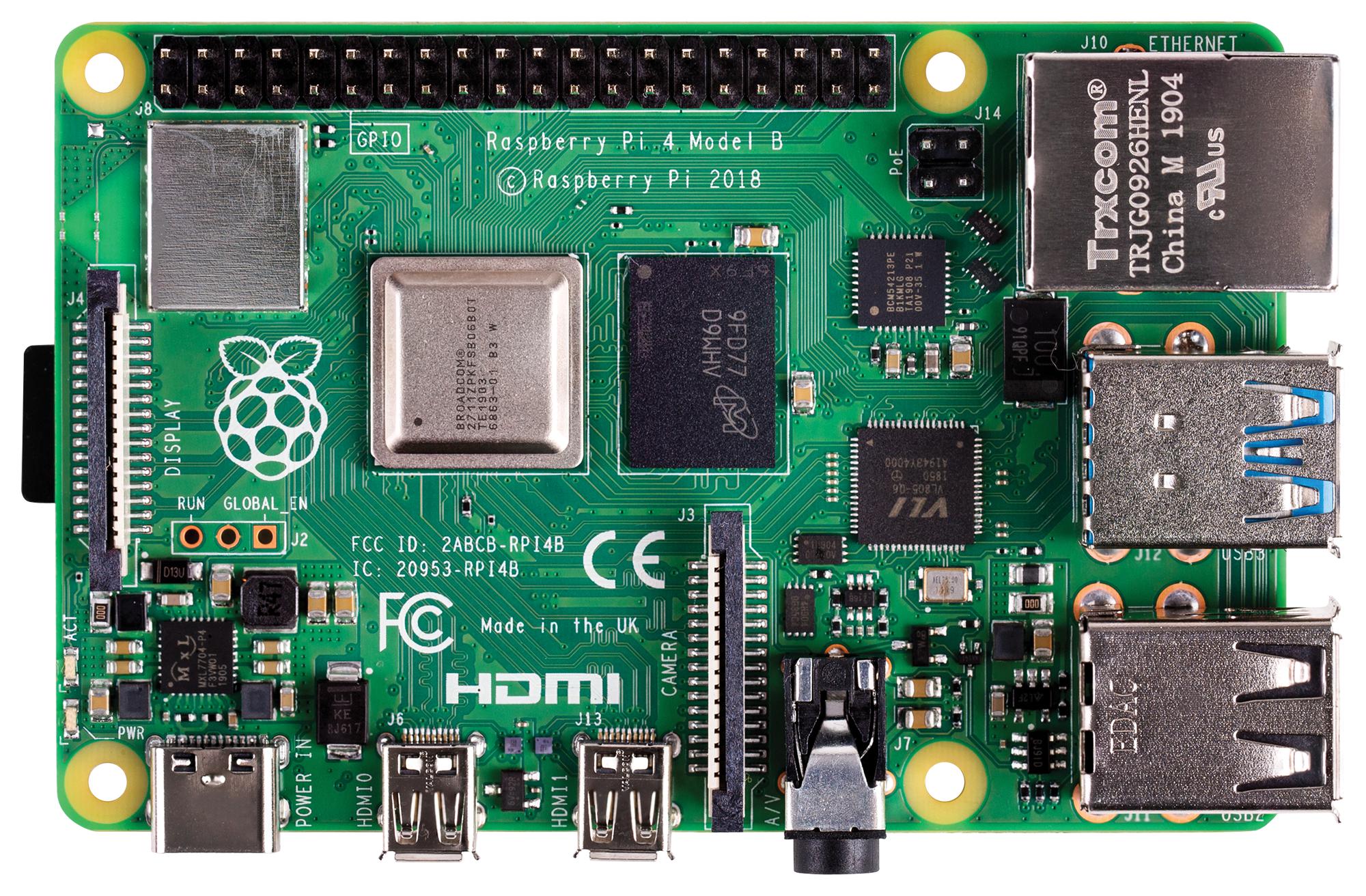 RPI4-MODBP-8GB RASPBERRY-PI, SBC, Raspberry Pi4 B 8GB, BCM2711, ARM Cortex-A72, 8GB RAM, MicroSD, Linux, WiFi, 2x micro-HDMI | Farnell Schweiz RPI4-MODBP-8GB RASPBERRY-PI, SBC, Raspberry Pi4 B 8GB, BCM2711, ARM Cortex-A72, 8GB RAM, MicroSD, Linux, WiFi, 2x micro-HDMI | Farnell Schweiz