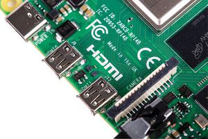 RPI4-MODBP-4GB - Einplatinencomputer, Raspberry Pi 4 Model B, BCM2711 SoC, 4GB DDR4 RAM, USB 3.0, PoE-fähig