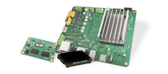 Kit de démarrage pour SOM Kria™ K24 AMD et entraînements Kria KD240 AMD pour les applications gourmandes en traitement numérique du signal (DSP)